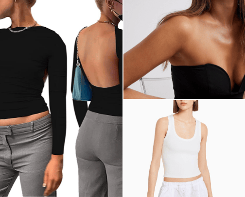 Famous everyday Crop Tops cover photo collage