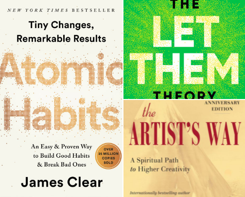 Self-Improvement Books cover photo collage