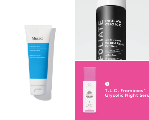 Acne skin care routine from your Esti Bestie - High end edition cover photo collage