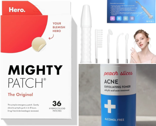 skin care / acne help cover photo collage
