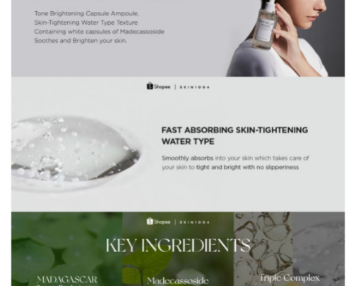 SKIN1004 MADAGASCAR CENTELLA TONE BRIGHTENING CAPSULE AMPOULE 30ML cover photo collage