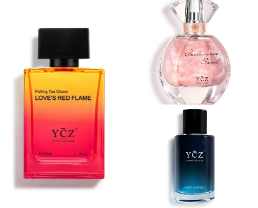 Luxury-smelling perfume for less cover photo collage