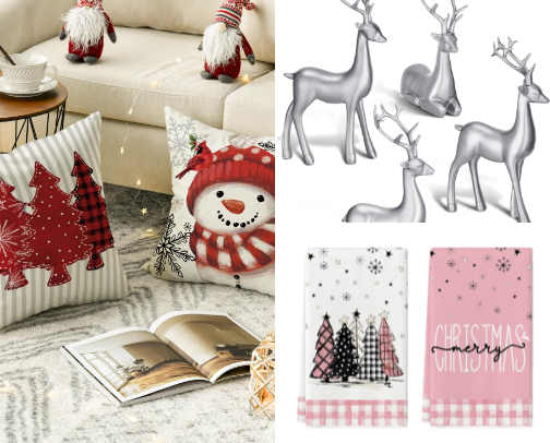Amazon Christmas home decor cover photo collage