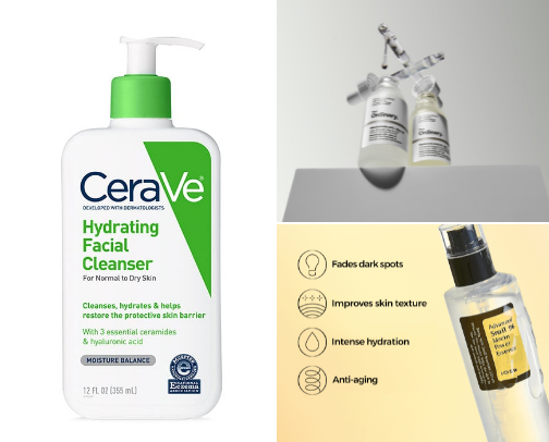 Glowy skin on a college budget cover photo collage