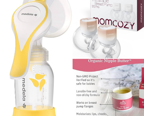 Breastfeeding and Pumping Essentials cover photo collage