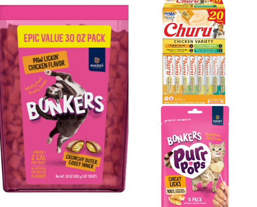 Maurice’s staple cat necessities cover photo collage