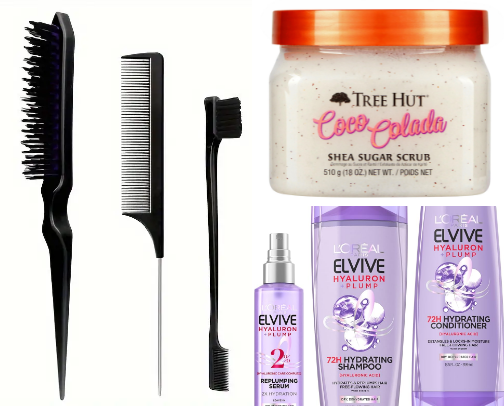 hair & body care cover photo collage