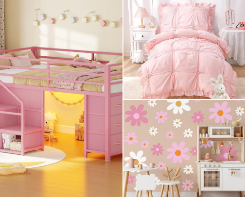 Toddler girl room cover photo collage