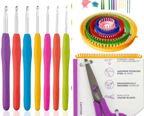 “My Must-Have Tools for Crochet & Crafting” cover photo collage