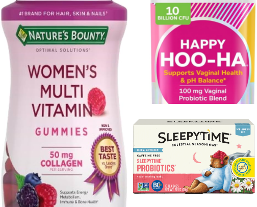 Women's Health Items + cover photo collage