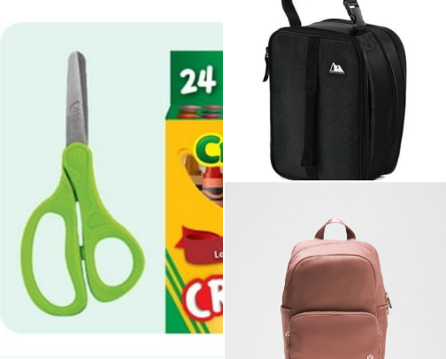 Back to school shopping cover photo collage