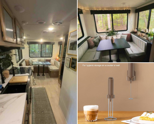 Everything You’ll Need to Make Your New Camper Feel Like a Home Way from Home!! cover photo collage
