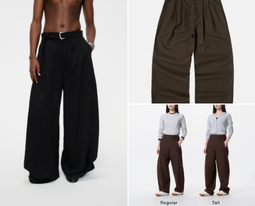 The Best wide leg pleated pants cover photo collage