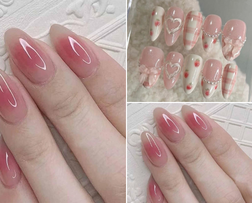 ˚ ༘♡ ⋆｡˚ Aesthetic Nail cover photo collage