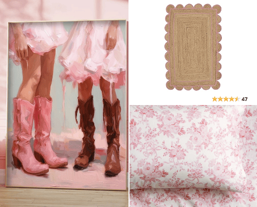 pink room cover photo collage