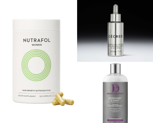 Haircare products cover photo collage