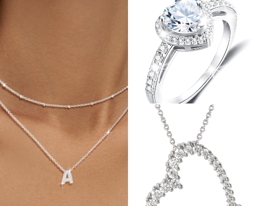 Valentine’s day jewelry gifts cover photo collage