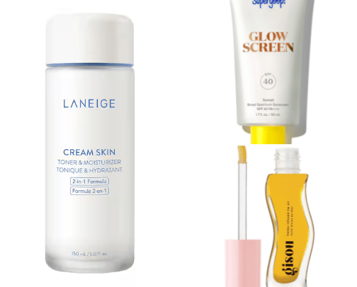 Viral skincare cover photo collage