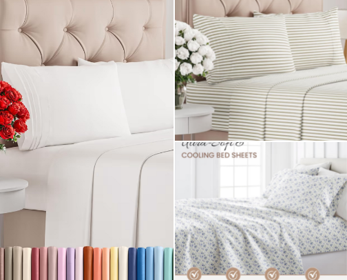 Comfortable and affordable bedding cover photo collage