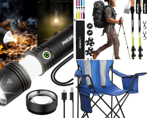 Camping and Hiking Tools cover photo collage