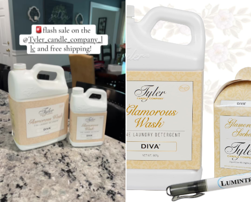Tyler Candle Company Laundry Detergent cover photo collage