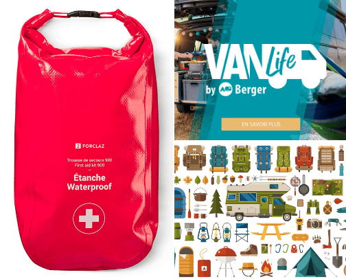 ACCESSOIRES RANDONNÉES CAMPING 🏕️ cover photo collage
