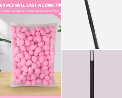 Makeup supplies cover photo collage