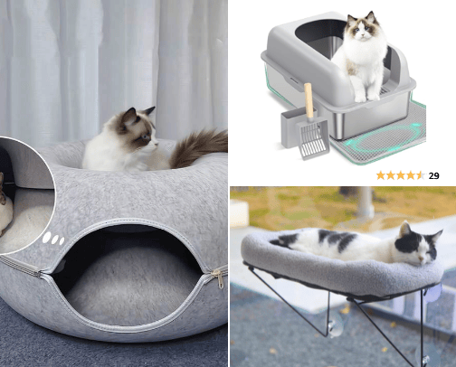 Cat Mom Essentials😽 cover photo collage