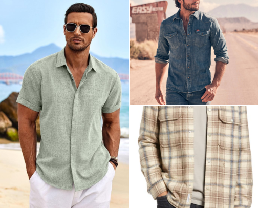10 Stylist Men's Shirts for Work and Weekend cover photo collage