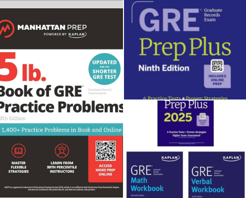 Read Online - Study companions for 5 lb. Book of GRE Practice Problems: 1,400+ Practice Problems in Book and Online (Manhattan Prep 5 lb) cover photo collage