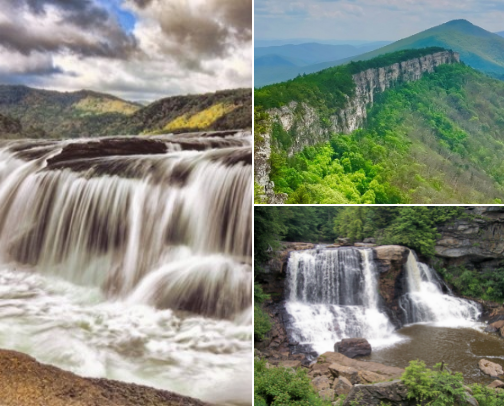 “Discover West Virginia: Adventures, Eats & Hidden Gems” cover photo collage