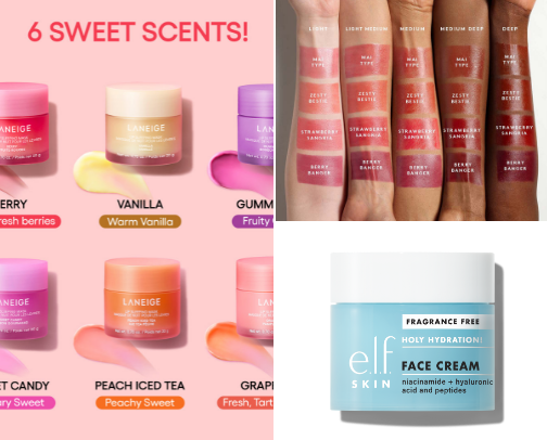 My go-to beauty items cover photo collage