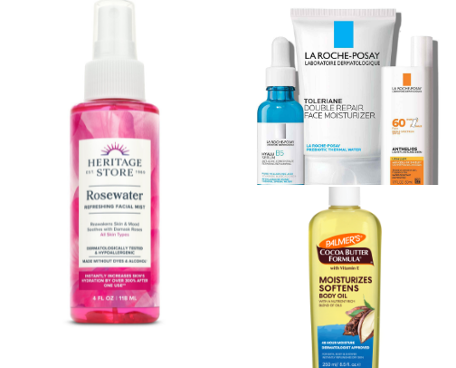 My TOP Beauty Recommendations to use as a woman with eczema and oil skin. cover photo collage