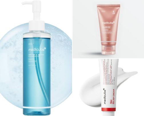 Beauty products cover photo collage