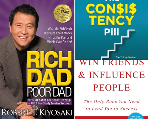 Books that help you Level up cover photo collage