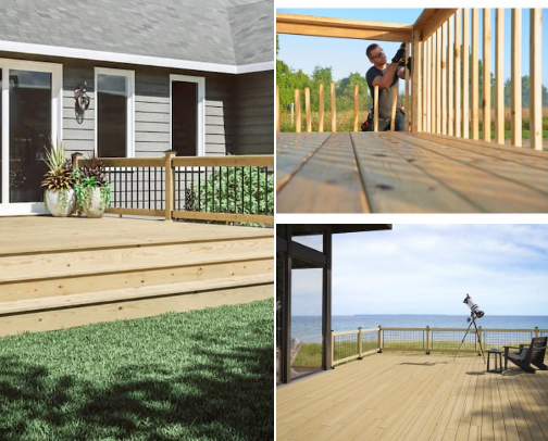 DIY Deck and Steps cover photo collage