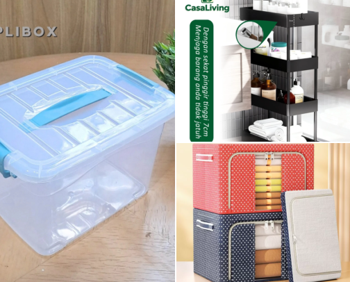 Barang-barang yang membuat kamar kos terlihat rapi cover photo collage