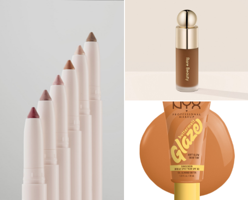 my current make up bag 💄 cover photo collage