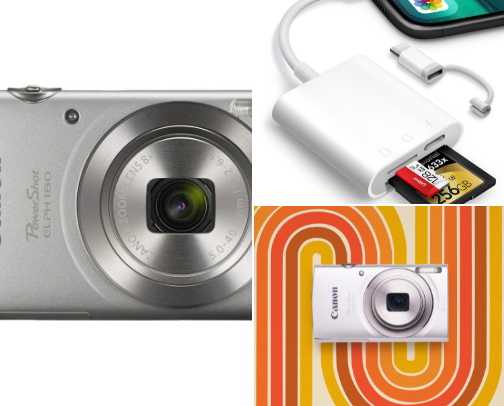 Canon PowerShot ELPH 180 Digital Camera cover photo collage