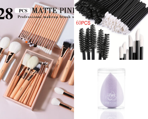 Makeup tools/Ali and Temu finds🖌️ cover photo collage