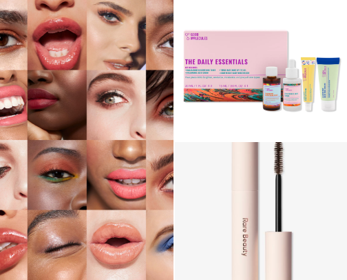 Make up and skin cover photo collage