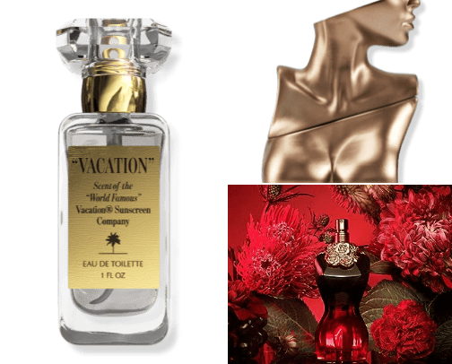 Girls parfume cover photo collage