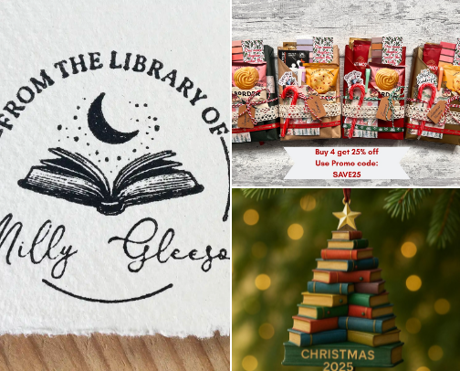 Bookish gifts 📚 cover photo collage
