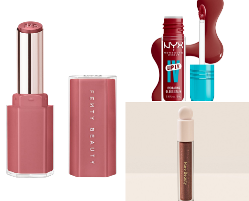 Rosy mauve lipsticks cover photo collage