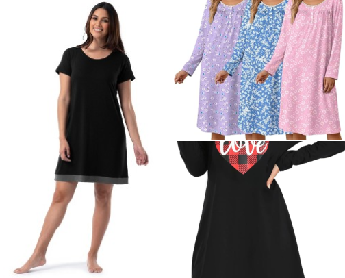 Top 10 Women's Pajama Sleepshirts cover photo collage