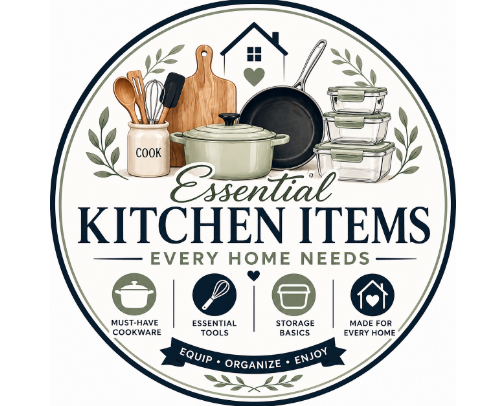 Essential Kitchen Items Every Home Needs Must-Have Cookware, Tools & Storage Basics #ad cover photo collage