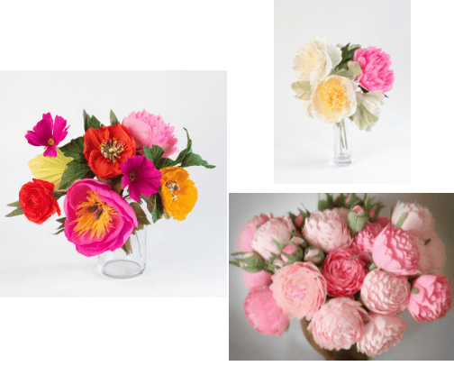 Paper Flowers and Pretty Things cover photo collage