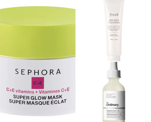 Skincare products must have for a dry skin cover photo collage