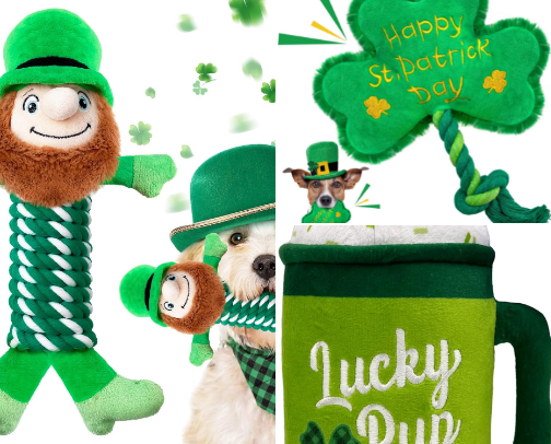 St. Patrick Dog Items cover photo collage
