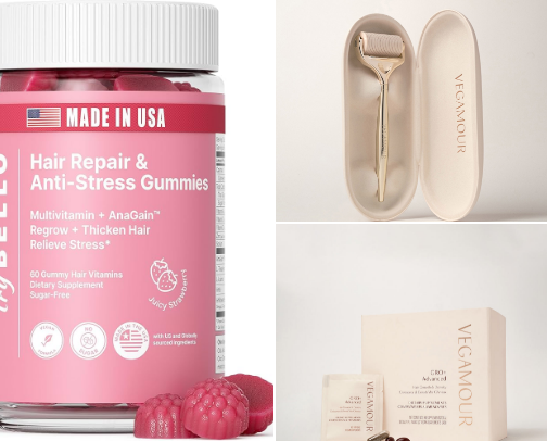 Hair growth journey cover photo collage